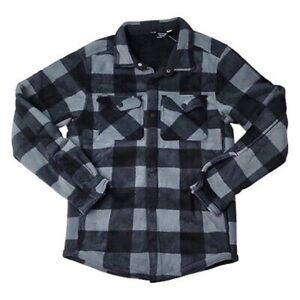Member's Mark Men's Grey Buffalo Plaid Shacket Medium